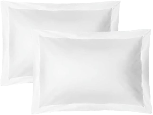 iMaylex - Juego de 2 fundas de almohada tipo sobre de 100% algodón egipcio suave y transpirable, fundas de almohada decorativas tipo seda y