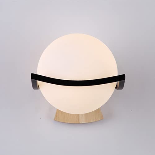 Aplique de madera maciza E27 y vidrio soplado de alta gama 4