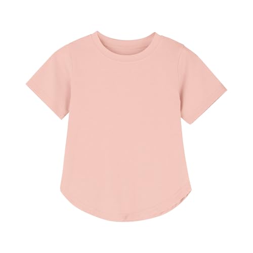 Girls Short Sleeve T Shirts Solid Crew Neck Soft Tshirts Tops Summer Casual Loose Fit Basic Tees for Teen Kids Shirts2