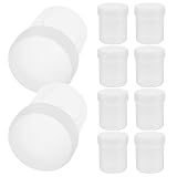 TEHAUX Tarros de Plástico Herméticos 150 Ml Transparentes con Tapa Pack 10 Unidades Reutilizables para Polvos Líquidos y Granulado Frascos Pequeños de Almacenamiento para Viajes y Uso