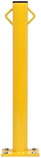 Driveway Barrier Post - Yellow Fixed Parking Security Bollard - The Workplace Depot