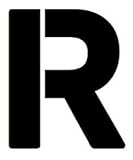 16x20 Large Letter Stencil from 4 Ply Mat Board -Letter R