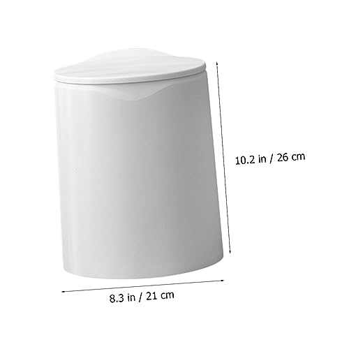 Caneca de basura rectangular LABRIMP de plástico blanco miniatura 7