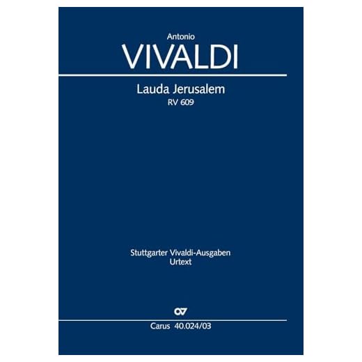 Lauda Jerusalem (Klavierauszug): RV 609