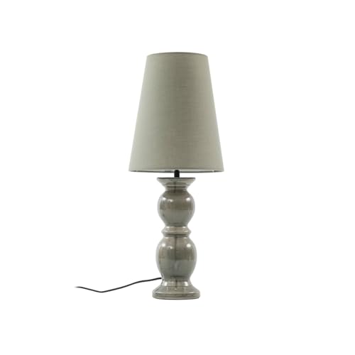 Lucande Tischlampe Lyndorin (Design, Modern) in Grün aus Keramik (1 flammig E27) - Tischleuchte Schreibtischlampe Nachttischlampe Flurleuchte