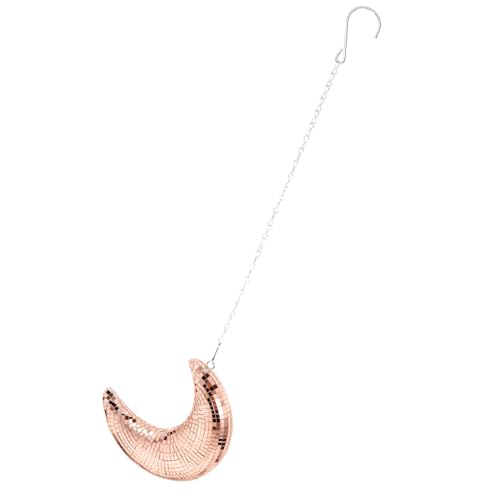 Bola espejada en forma de luna colgante UPKOCH, decoración reflectante portátil para fiestas, bodas y eventos, ornamentación única para iluminar cualquier ambiente miniatura 1