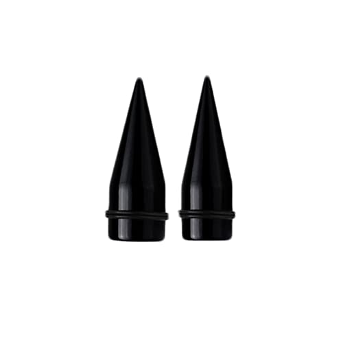 Hoisy 2 PCS Dilataciones Orejas Set, 22mm Dilataciones Tuneles, Cono, Acrílico, Plugs Tunnels Negro