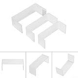 Drivstraw Juego de 3 soportes de exhibición de joyas de acrílico, soporte de exhibición de anillos de boda de 3 mm de grosor para despedida de soltera, compromiso o regalos de aniversario