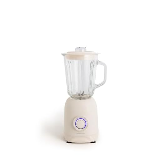 CREATE/BLENDER PULSE 800 / Batidora de jarra de estilo americano blanco roto / 2 velocidades, capacidad 1,5L, sistema de seguridad, cable de 1m, 4 cuchillas de acero inoxidable, 800W