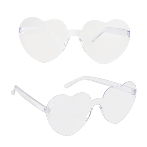 QEYMN White Heart Sunglasses, White Heart Shaped...