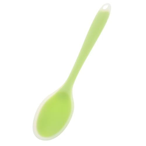 KOMBIUDA Cuchara de comida de silicona vajilla de bebe cuchara de silicona suave cucharas de silicona para bebés cuchara flexible para bebe cuchara recién nacida gel de sílice Light Green