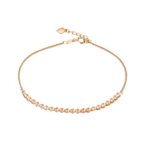 Bracelet or rose 18K Ptéris pour femme : légance raffinée d'un bijou de mariage de 19 cm
