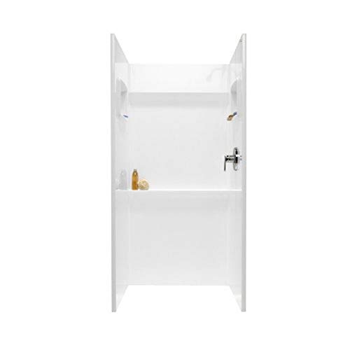 Swanstone SA-3232-010 Veritek Glue-Up 3-Panel Shower Wall Kit, 32-in L X 32-in H X 72-in H, White #1