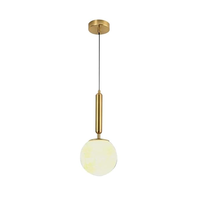 Pendant Lighting Modern Style One Light Kitchen Lamp Frosted Glass Globe Lampshade Pendant Light Indoor Hanging Light Fixture for Dinning Room Bedroom with Bulb