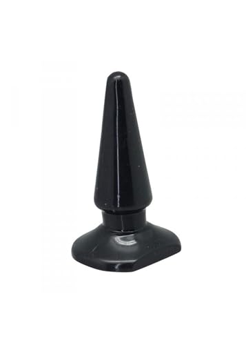 Plug dildo tappo anale dilatatore sfintere in PVC nero scivoloso