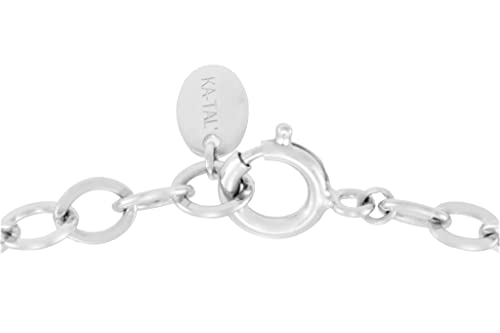 Ka-Tal' Silver-Tone Heart Pendant Necklace Rhodium Plated With 24" Long Chain +2" Extender Beautifully Gift Boxed #TOP3