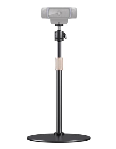 Webcam Tripod Stand for Desk Height Adjustable & 360° Swivel Webcam Mount Compatible with Logitech Webcam C922 C930e C920S C920 C615 C960 NexiGo N60 and BRIO...