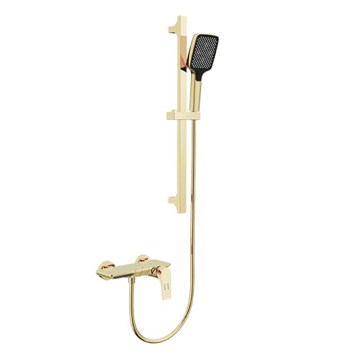 Glyyr S112892 Gold Badewannenarmatur mit Handbrause