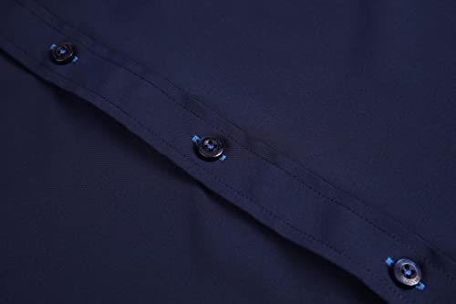 Alex Vando Mens Dress Shirt Wrinkle Free Regular Fit 4-Way Stretch Button Down Shirts