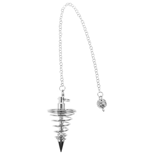 VALICLUD Pendentif Pendule Spirale Conique 9.06In Collier Spirituel De Radiesthésie Avec Chaîne Pour Divination Et Décoration Maison