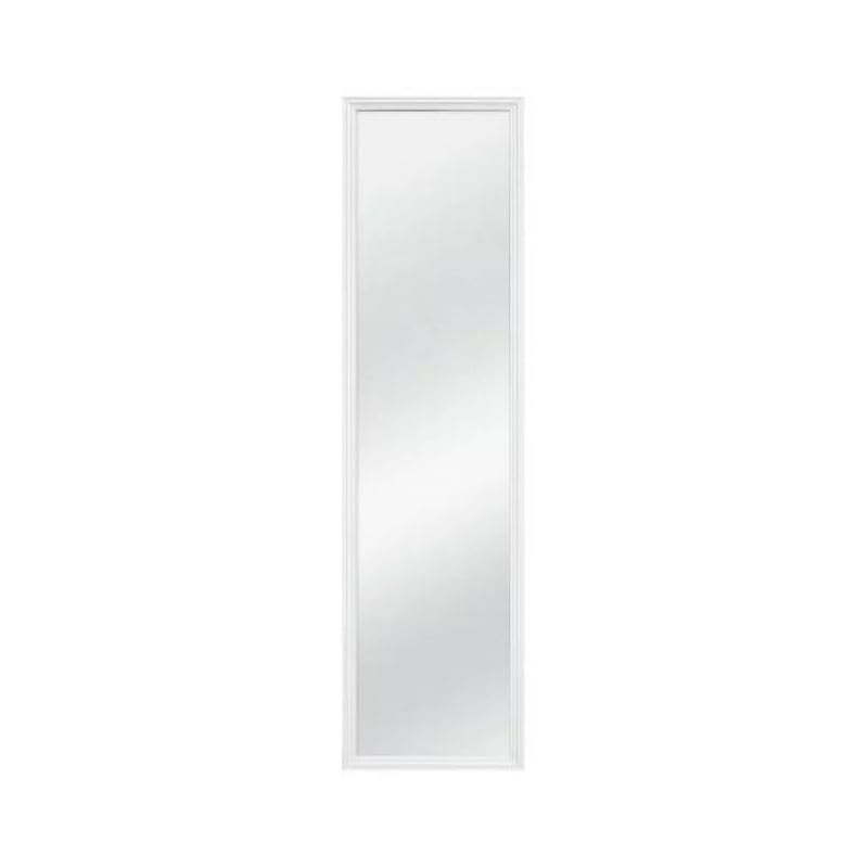 Full Length Wall Mirror, 13 x 49 inches, Rectangular Frame, White