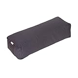 Yogabox Yoga Rechteckbolster Basic, Waschbarer Bezug aus 100% Baumwolle, Yogarolle eckig mit...