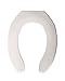 1055 000 Plastic White Elongated Without Cover Toilet Seat