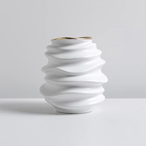 Vase en céramique stable pour fleurs séchées évitant les chutes sur table