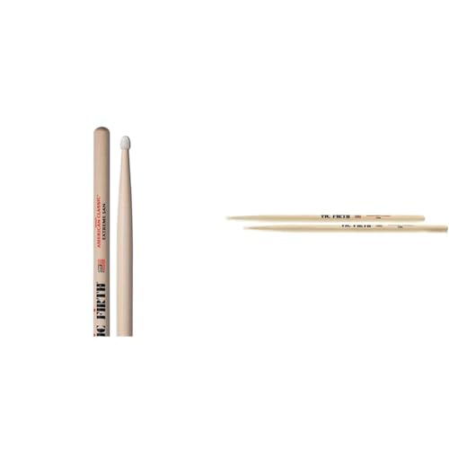 Vic Firth American Classic Extreme 5AN and 7AN Nylon Tip Drum Sticks Bundle miniatura 1