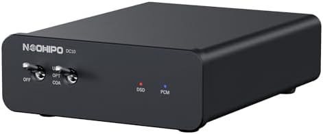 NEOHIPO DC10 DAC - Mini HiFi Stereo Gaming USB DAC, Optical & Coaxial to RCA AUX Digital-to-Analog Audio Converter Adapter for Home Powered Speakers