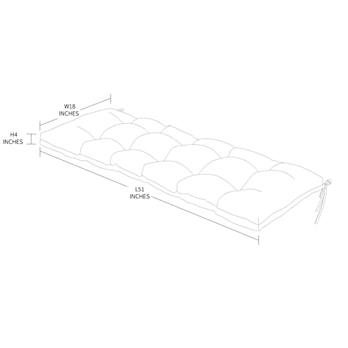 Image of QILLOWAY Outdoor Bench Cushion - 51x18x4 Inch Waterproof Patio Bench Cushion, Durable Bench Cushions for Outdoor Furniture, Replacement Outdoor Bench Cushions for Garden, Deck,Mallard, Forest Green