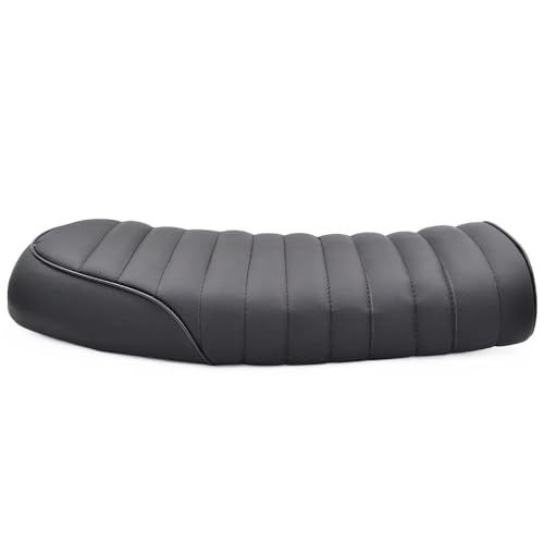 Asiento de motocicleta plano vintage acabado artesanal para chasis CB350 y SR