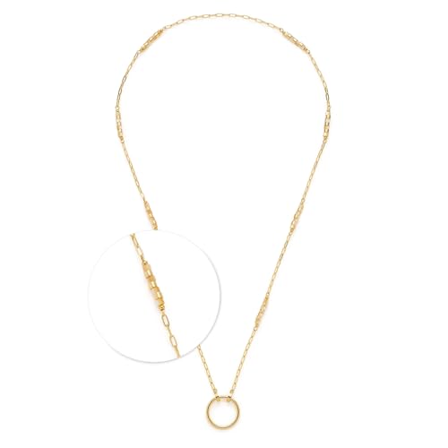 Collier Clip & Mix Caronna cadeau femme idéal avec chaîne dorée et nacre