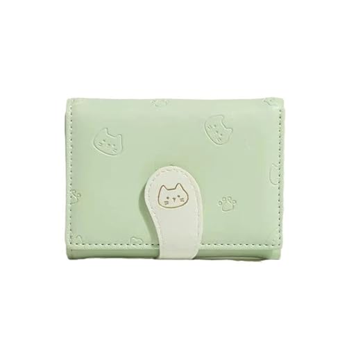 Fashion Wallet Small Compact Women Short PU Leather Trifold Wallets Credit Card Holder Simple Clutches Purse Trifold Clutch