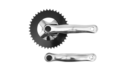 Pédalier vélo cyclingcolors 38 dents manivelle aluminium 170mm argent pour chaîne 3/32