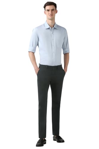 Image of Peter England Men's Slim Fit Mid Rise Premium Casual Trouser Chinos