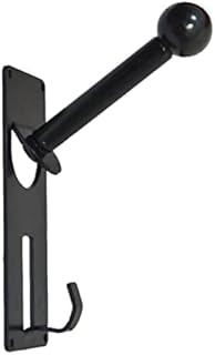 Metal Craft Automobile Open and Full face (Round Black Ball) Helmet and Jacket Hanger, Wall Mount Helmet Hook Black (Black) pc1