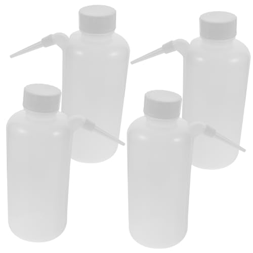 STOBAZA Multi-functional Plastic Alcohol Bottles Side Tube 500ml Wash Bottles for Refill