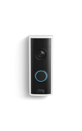 Image of Ring Peephole Cam 2K (Newest Model), renter-friendly installation, replaces existing peephole with Retinal 2K and wide-angle video, Two-Way Talk, Speckled White