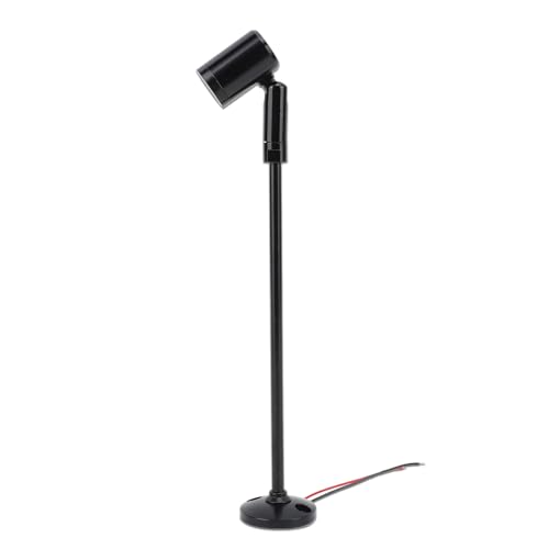 Yunir LED Mini Spotlight Adjustable Eye Care Showcase Display Light Upright Spotlight for Painting Plants, Jewelry Showcase (Black)
