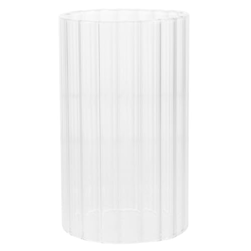HOLIDYOYO Hurricane Candle Holder Sleeve Open Ended Clear Glass Cylinder Chimney Candle Holder Windproof Candle Cover Lampshade Tube Pillar Candle Cover