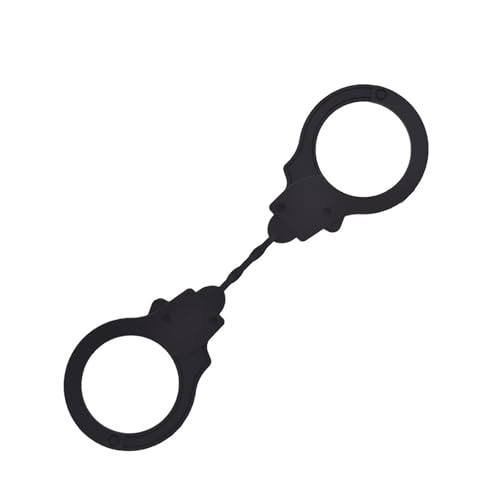 Kutocesy Silikon Handschellen für Sexspiele Bettfesseln Handcuffs Fesseln & Bondage Spielzeug für Erwachsene Paare Schwarz Rot Rollenspiele Schlafzimmer Zubehör (Black)
