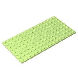 92438 Foundation Plate Plate 8x16 5Pieces GDS-529 Compatible with Lego Building Blocks Color:Yellowish Green 326 — image 1