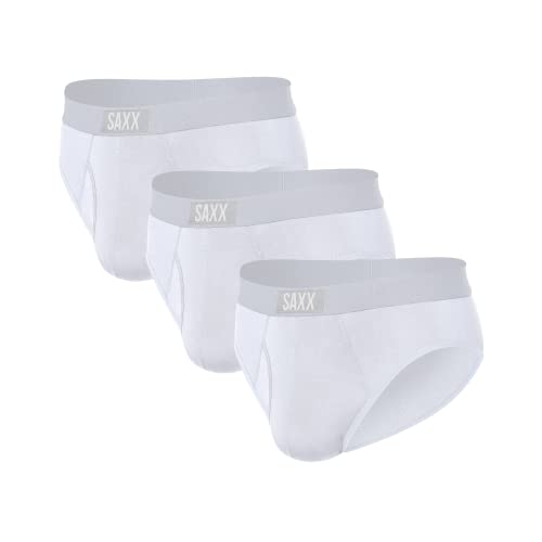 Saxx Men's Underwear - Ultra Super Soft Briefs With Built-In Pouch Support – Pack Of 3, White, Medium #TOP22