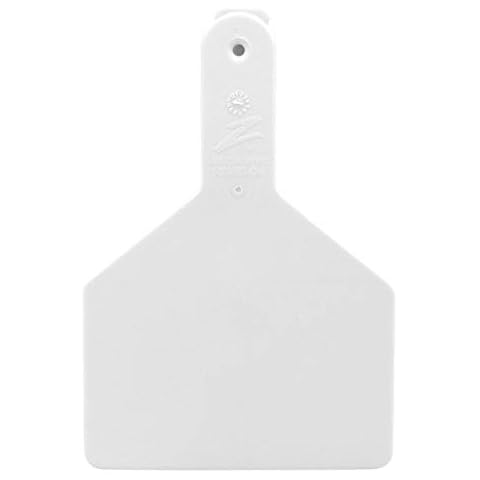 Z Tags 288225 25 Count 1-Piece Blank Tags for Cows, White Cover