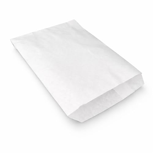 JG-Verpackungen 1.000 Papier Flachbeutel Weiß 9x12 cm aus Kraftpapier Ideal für Postkarten Süßigkeiten & Kleinigkeiten Konfektionsflachbeutel/Papiertüten