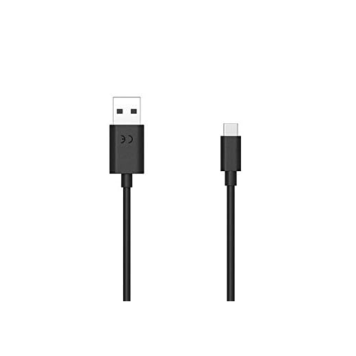 Motorola Essentials 6.6 Pé / 2 Medidor USB-A 2.0 para USB-C (Tipo C) Dados / cabo de carregamento para Moto X4, Z, Z2, Z3, Z4, G7, G7 Play, G7 Além disso, G7 Energia, G6, G6 Além disso, [Não para G6 Play] (Retail pack), preto
