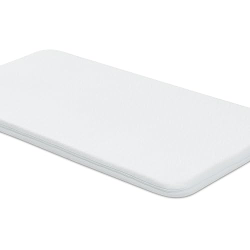 Image of NeoBorn Baby Bassinet Mattress Pad, 47" x 23.6" Dual Sided Comfort Gel Memory Foam Mattress with Removable Soft Tencel Cover Fit for ADOVEL/BabyBond/ANGELBLISS/ELEMARA Bassinet Bedside Crib