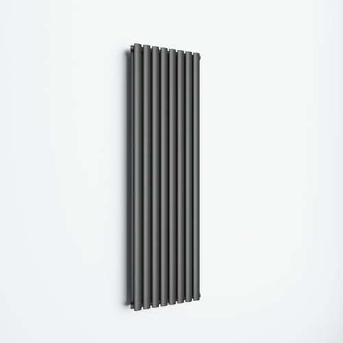 ELEGANT Design Radiador Moderno Tubos 1600x472mm Antracita Vertical Ovalado Radiador de Panel Conexión Central Doble Capa