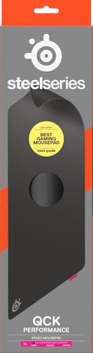 SteelSeries tapis de souris gaming QcK XL Performance Speed - Densité élevée pour une glisse fluide - Bords cousus à profil bas - Base antidérapante en néoprène - Taille 900 x 400 mm - FPS, MOBAs, RTS